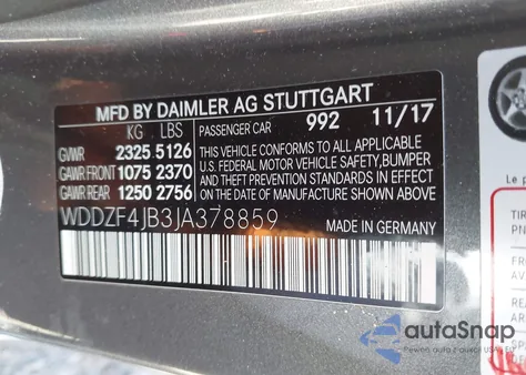 2018 Mercedes-Benz E 300 from USA, damaged, VIN WDDZF4JB3JA378859